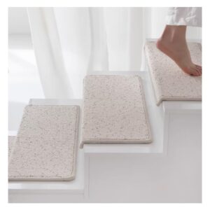 Non Slip Stair Treads Indoor for Wood, 10PC Wool Stair-Treads Non Slip Indoor, Carpets for Wooden Steps, Soft Mat, Suitable for Kids and Pets(A,80X(24+3) CM)