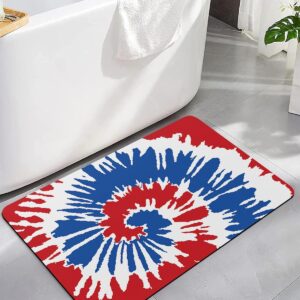 Diatomaceous Earth Bath Rug Bathtub Mat, Multicolor Tie Dye Quick Dry Non-Slip Diatomite Mud Bathroom Floor Rugs for Bath Tub Kitchen Absorbent Pad, 18x30 Inch