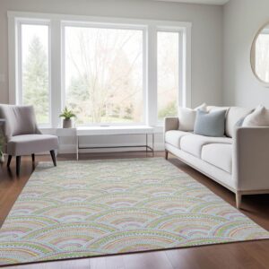 Pearl 10' x 14' Indoor Outdoor Area Rug, Easy Clean, Machine Washable, Non Shedding, Bedroom, Entry, Living Room, Dining Room, Kitchen, Patio Rug